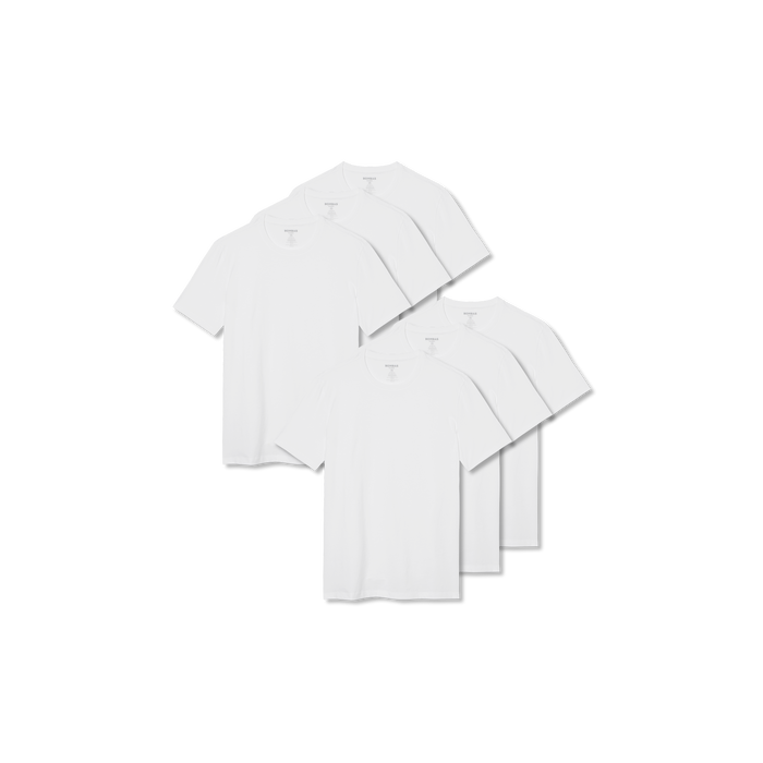 Bombas Men's Pima Cotton Slim Crew Neck T-Shirt 6-Pack