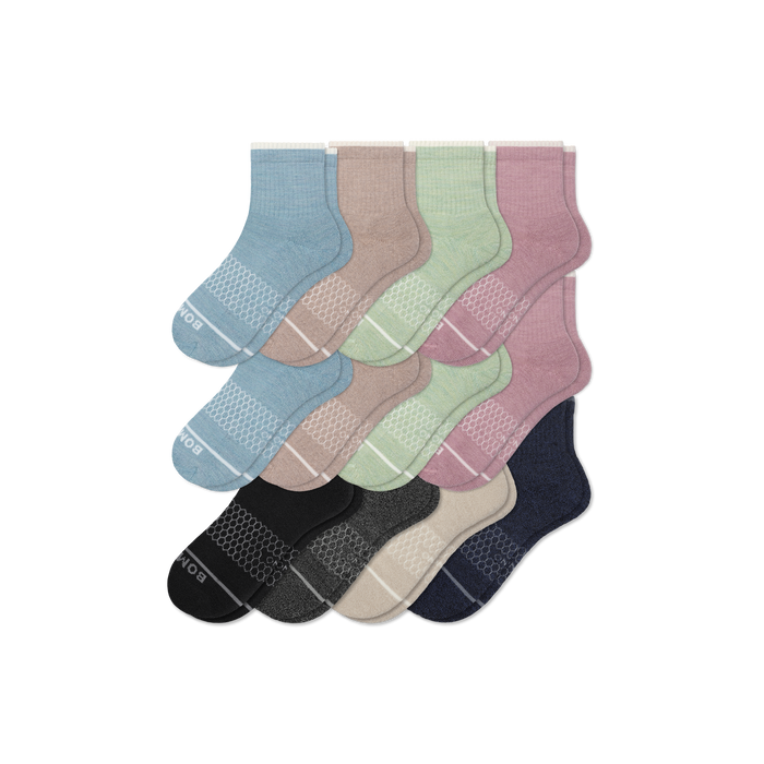 Bombas Women's Merino Wool Blend Quarter Sock 12-Pack