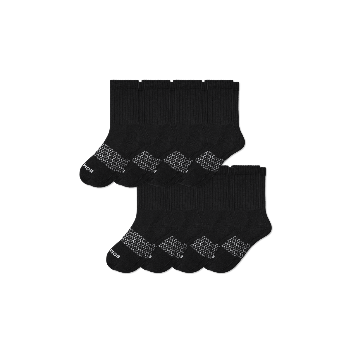 Bombas Men's Solids Half Calf Socks 8-Pack