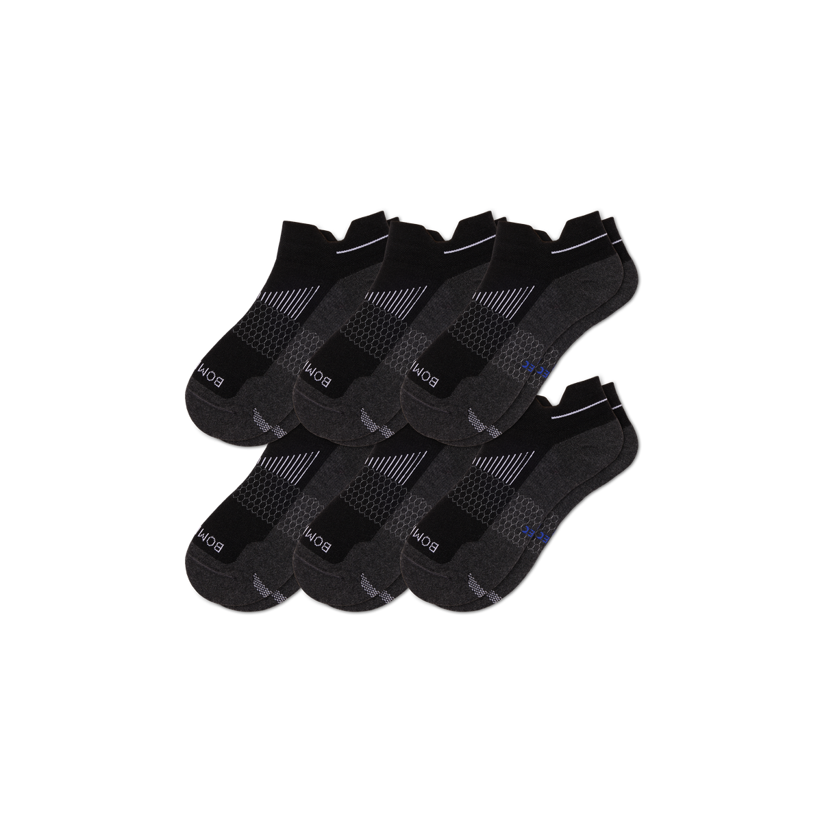 Bombas Men's Run Ankle Socks 6-Pack