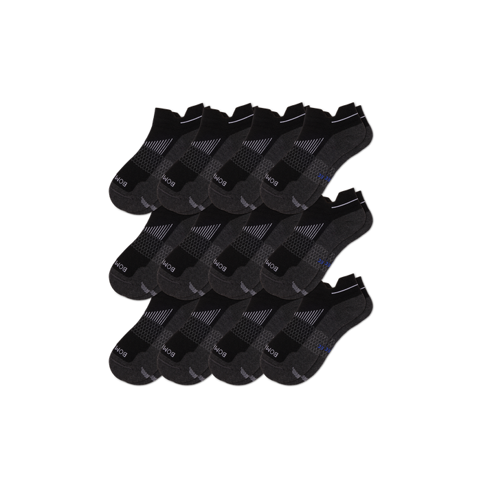 Bombas Women's Run Ankle Socks 12-Pack, Lightweight Breathable Running Socks