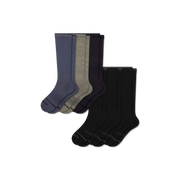 Bombas Women's Merino Wool Blend Everyday Compression Knee High Sock 6-Pack 15-20mmHg