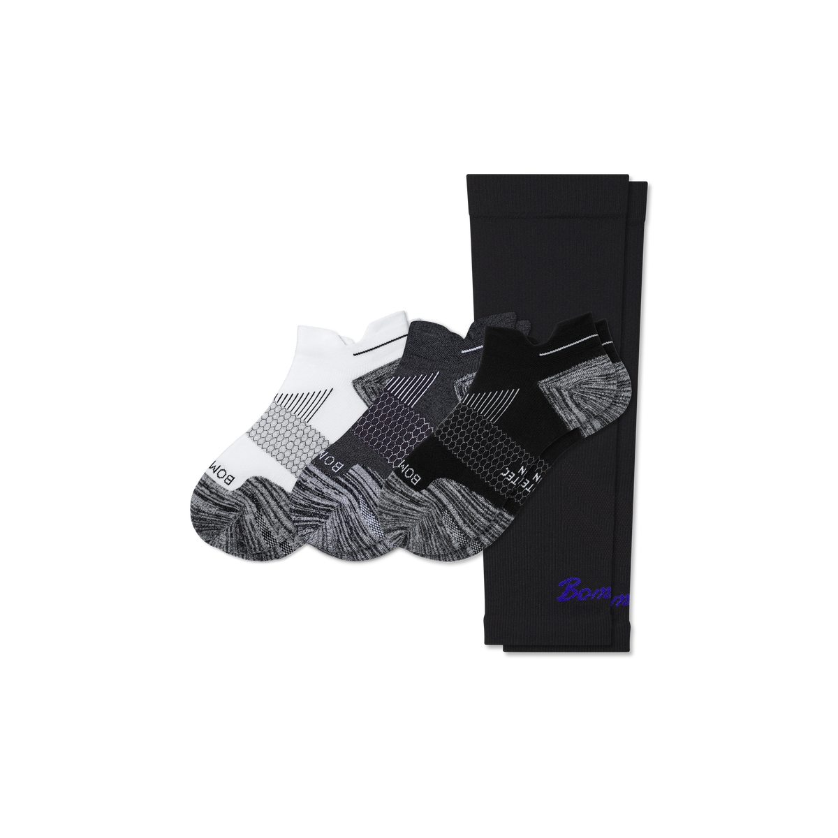 Bombas Women's Athletic Training 4-Pack, Compression Socks & Calf Sleeves 20-30mmHg