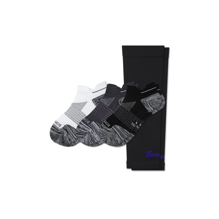 Bombas Women's Athletic Training 4-Pack, Compression Socks & Calf Sleeves 20-30mmHg