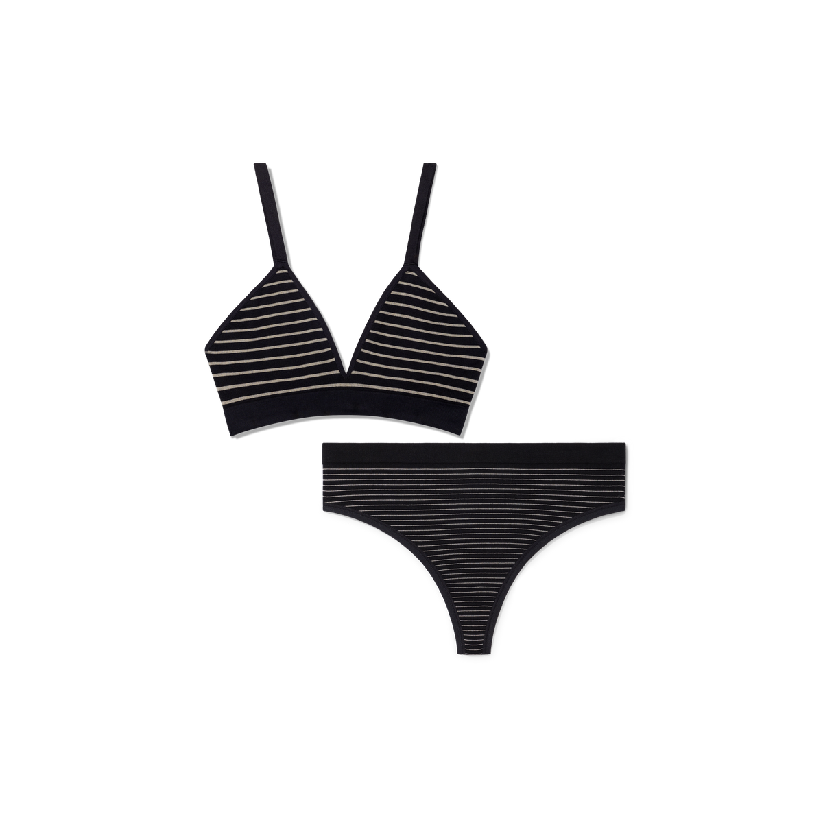 Bombas Women's Seamless Triangle Bralette + Thong Pack