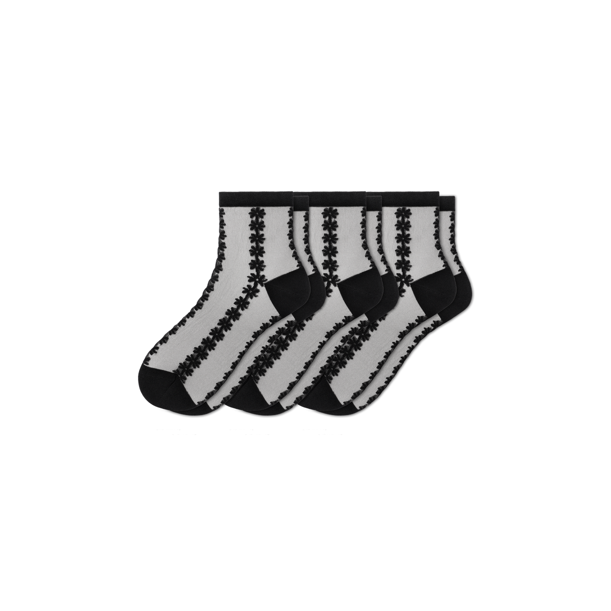 Bombas Women's Sheer Quarter Sock 3-Pack