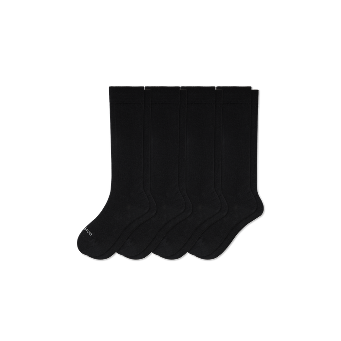 Bombas Youth Lightweight Knee High Socks 4-Pack - Kids Flat Knit Socks