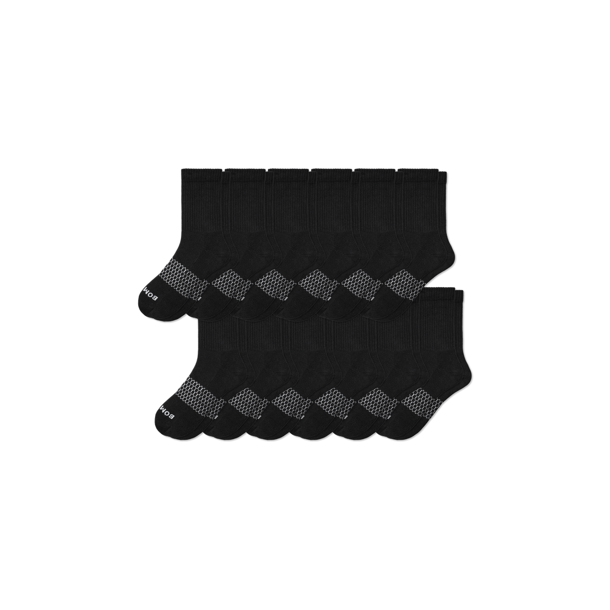 Bombas Women's Half Calf Sock 12-Pack with Arch Support