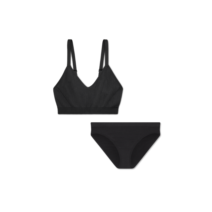 Bombas Women's Seamless Scoop Bralette + Bikini Pack