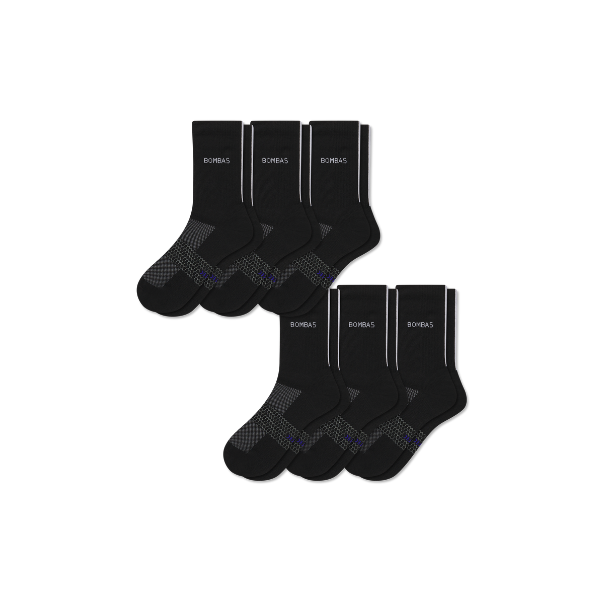 Bombas Men's UltraLite Sport Half Calf Sock 6-Pack