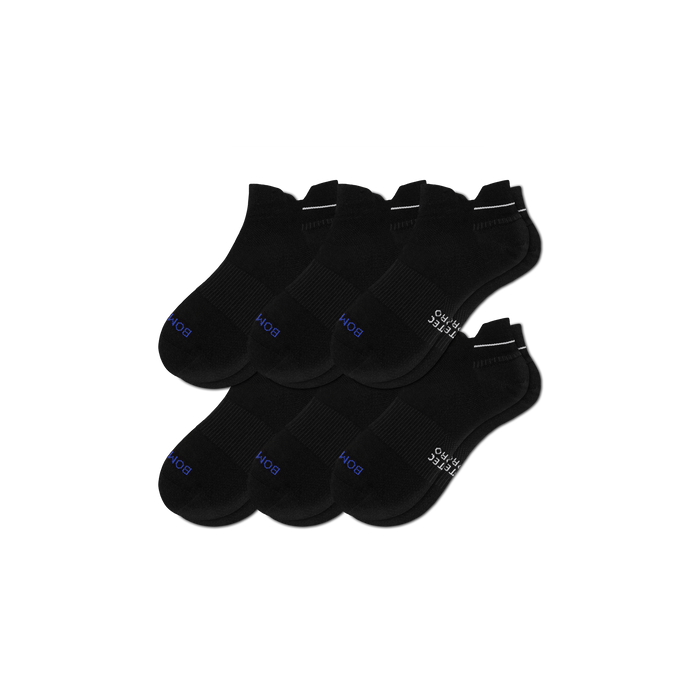 Bombas Women's RunPro Ankle Socks 6-Pack, Targeted Compression Running Socks