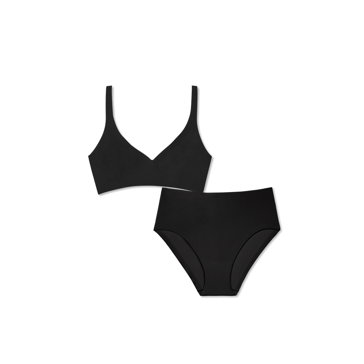 Bombas Women's No Show Plunge Bralette + Hipster Pack
