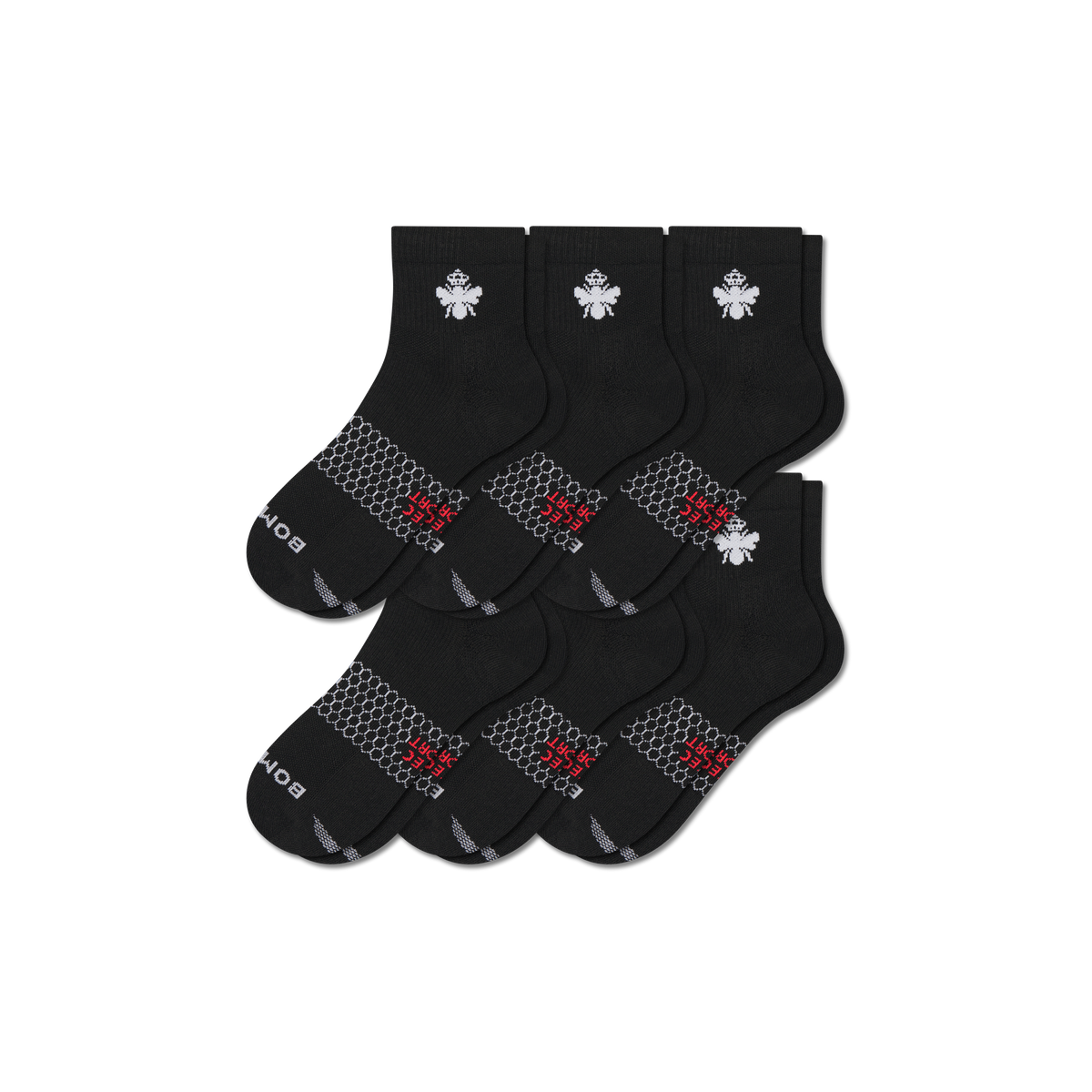Bombas Women's All Sport Quarter Socks 6-Pack