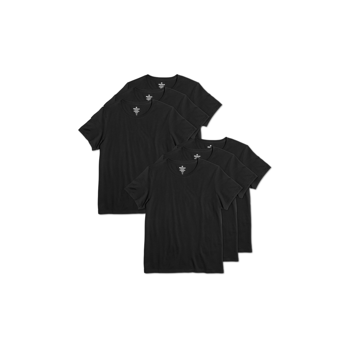Bombas Women's Pima Cotton Crew Neck T-Shirt 6-Pack