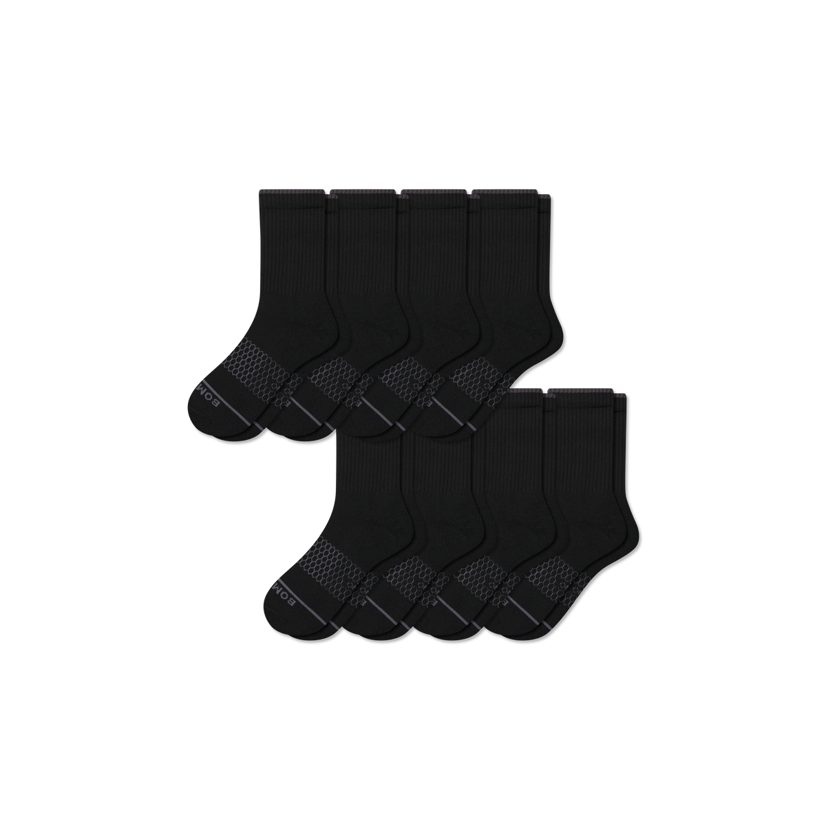 Bombas Men's Merino Wool Blend Half Calf Socks 8-Pack