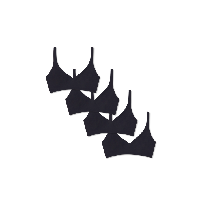 Bombas Women's No Show Plunge Bralette 4-Pack