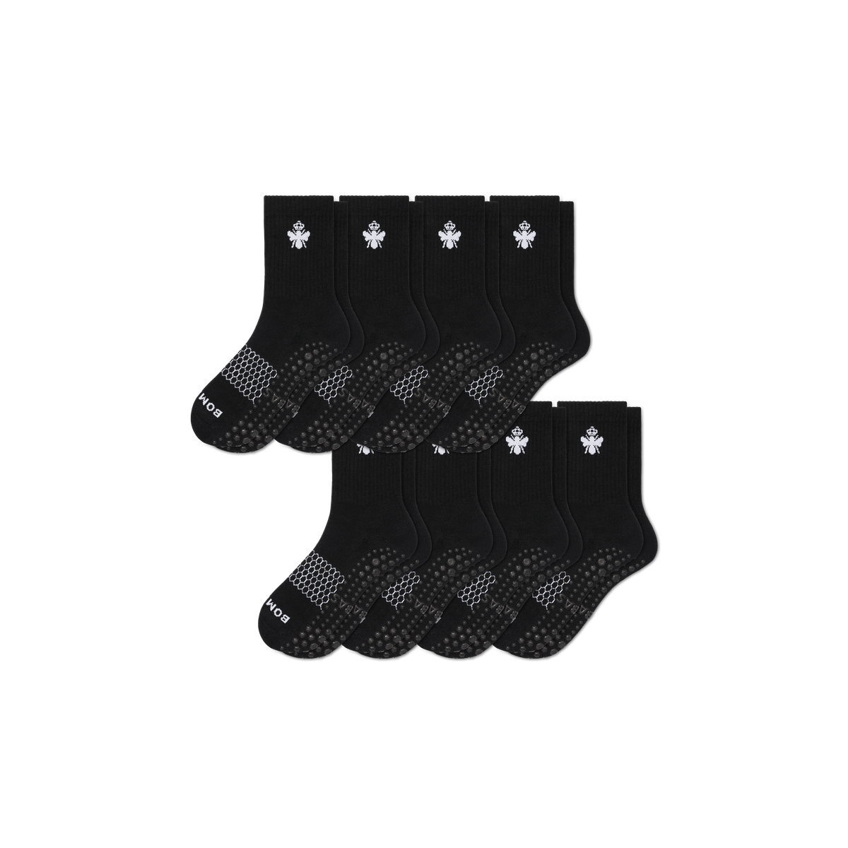 Bombas Men's Gripper Half Calf Socks 8-Pack