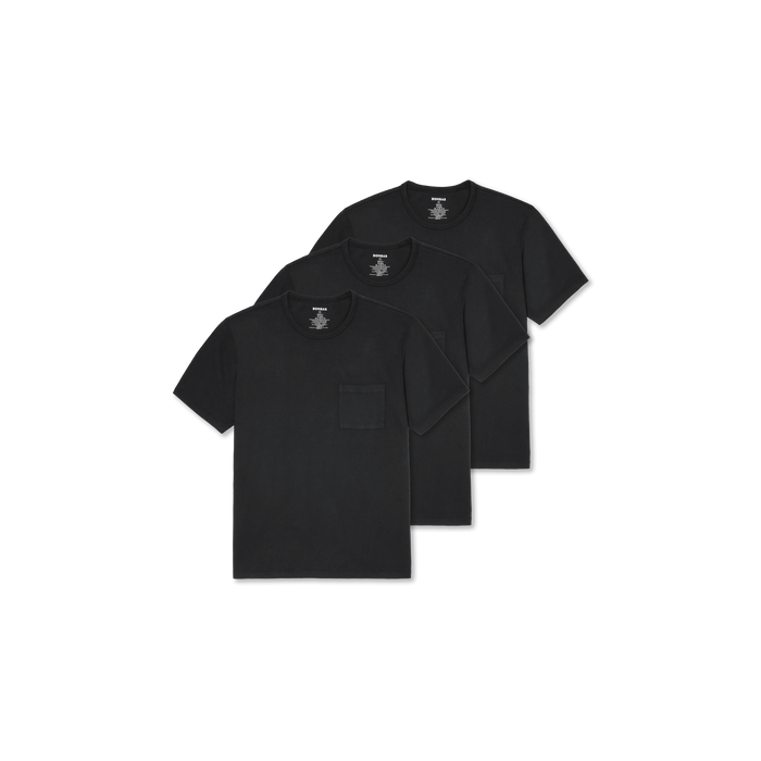 Bombas Men's Premium Weight Pocket Crew Neck T-Shirt 3-Pack
