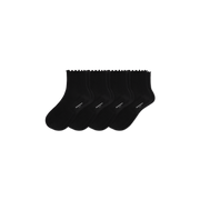 Bombas Women's Ruffle Rib Quarter Sock 4-Pack