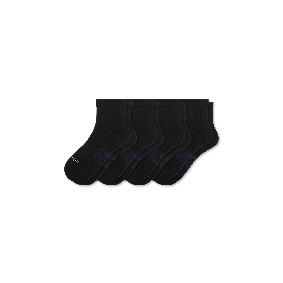 Bombas Men's Modern Rib Quarter Sock 4-Pack