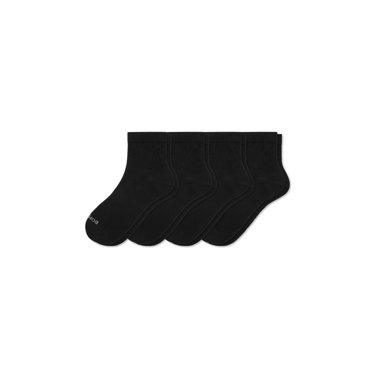 Bombas Women's Lightweight Quarter Socks 4-Pack - Ultra Lightweight Flat Knit Socks