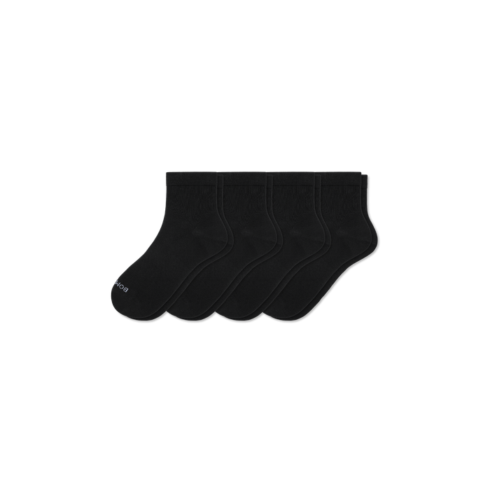 Bombas Women's Lightweight Quarter Socks 4-Pack - Ultra Lightweight Flat Knit Socks