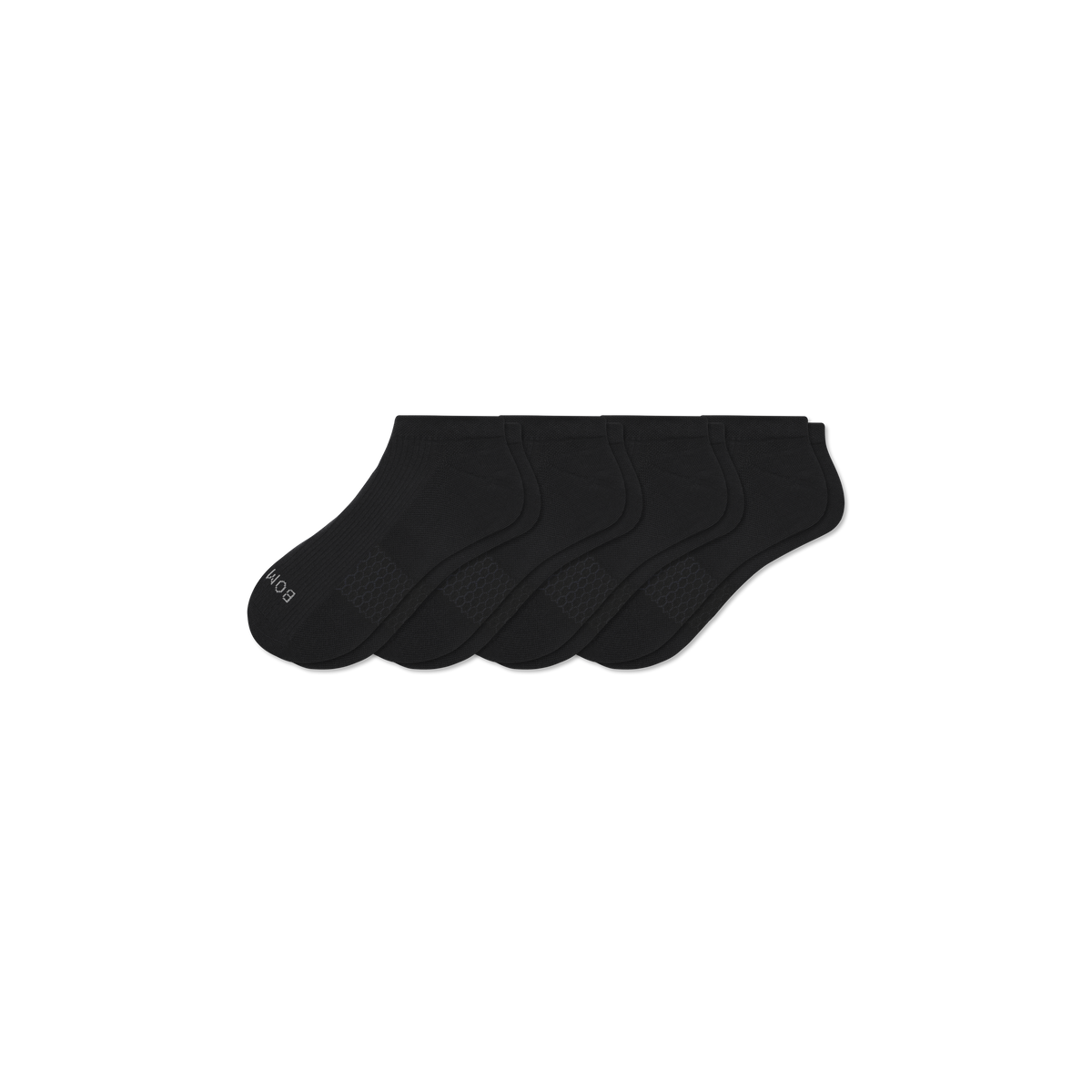 Bombas Women's Modern Rib Ankle Socks 4-Pack - Lightweight Cushioned Socks