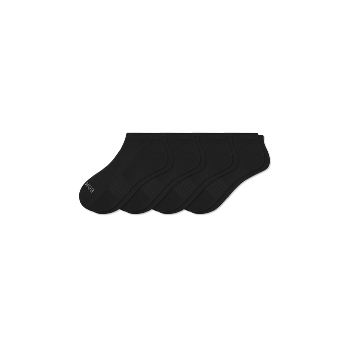 Bombas Women's Modern Rib Ankle Socks 4-Pack - Lightweight Cushioned Socks