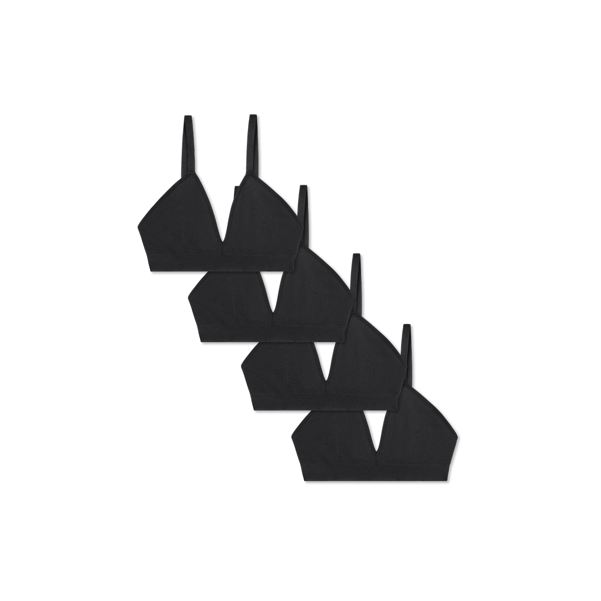 Bombas Women's Seamless Triangle Bralette 4-Pack