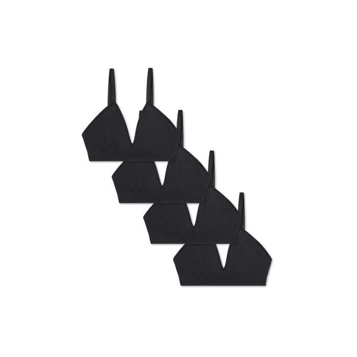 Bombas Women's Seamless Triangle Bralette 4-Pack