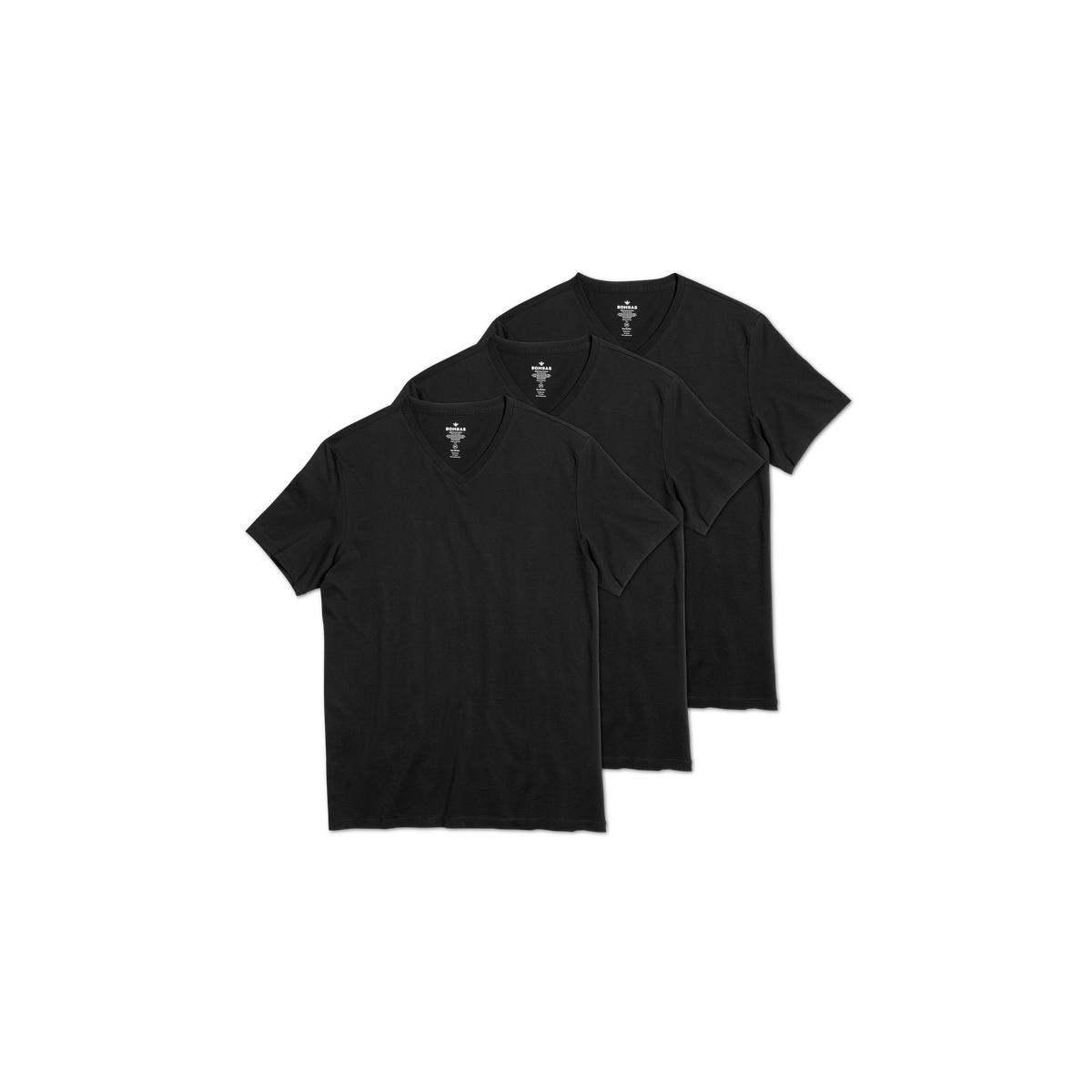 Bombas Men's Pima Cotton V-Neck T-Shirt 3-Pack