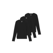 Bombas Women's Merino Wool Blend Crew Neck Long Sleeve T-Shirt 3-Pack