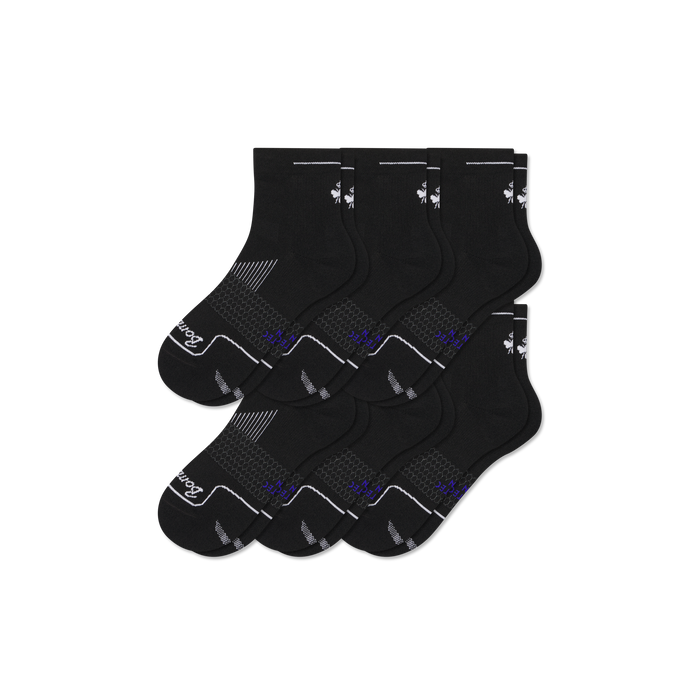 Bombas Men's Run Quarter Sock 6-Pack
