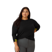 Bombas Women's Merino Wool Blend Crew Neck Long Sleeve T-Shirt