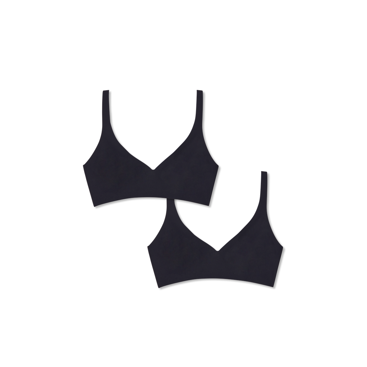Bombas Women's No Show Plunge Bralette 2-Pack