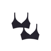 Bombas Women's No Show Plunge Bralette 2-Pack
