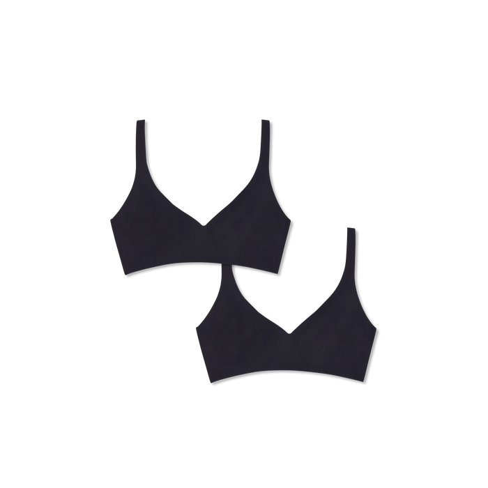 Bombas Women's No Show Plunge Bralette 2-Pack