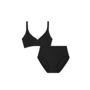 Bombas Women's No Show Plunge Bralette + High Rise Brief Pack