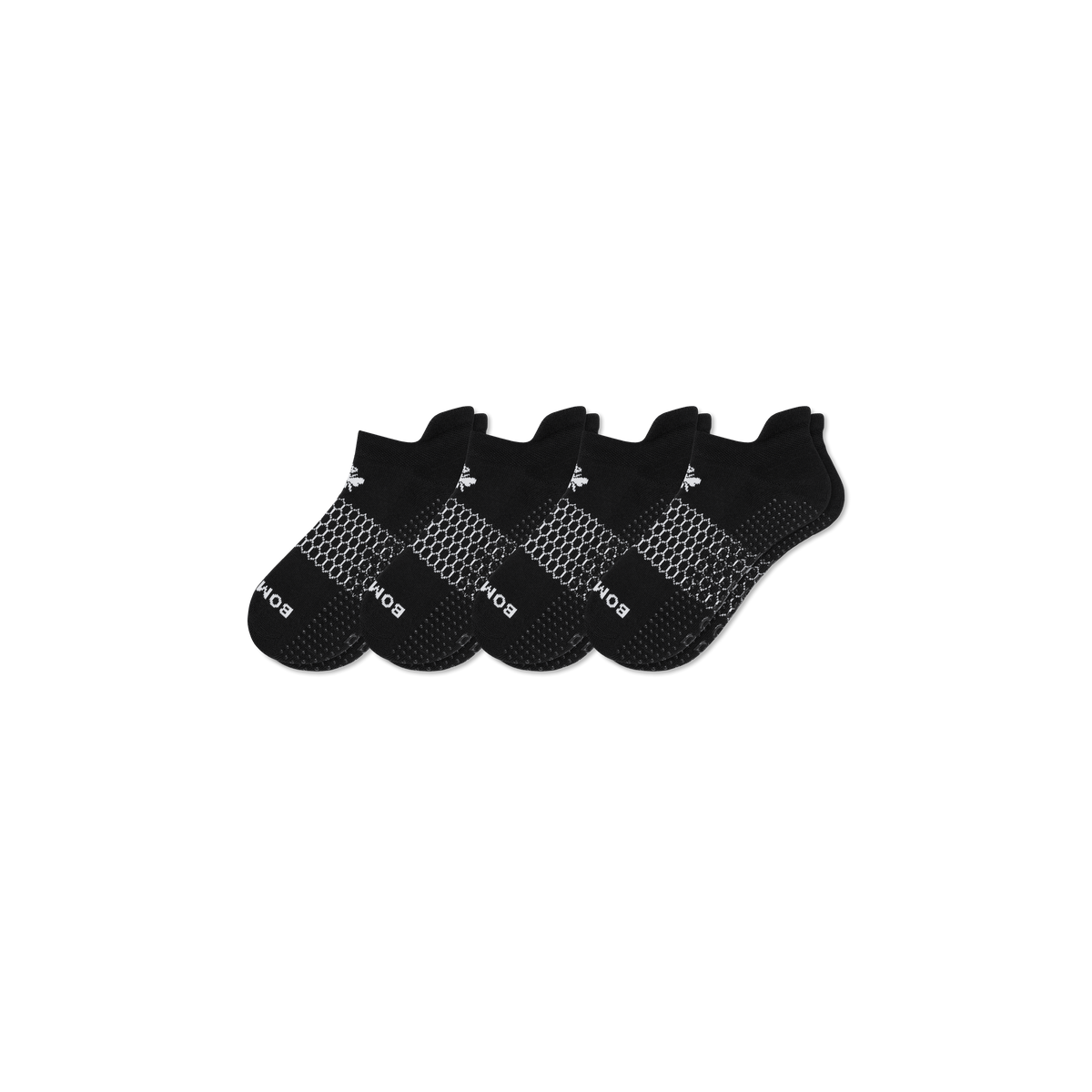 Bombas Women's Gripper Ankle Socks 4-Pack - Non-Slip Barre & Pilates Socks