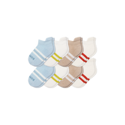 Bombas Junior Ankle Socks 8-Pack - Kids Midweight Seamless Cotton Socks