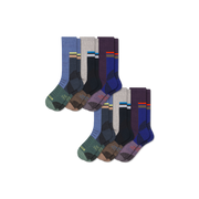 Bombas Women's Hiking Calf Socks 6-Pack, Cushioned Trail Socks