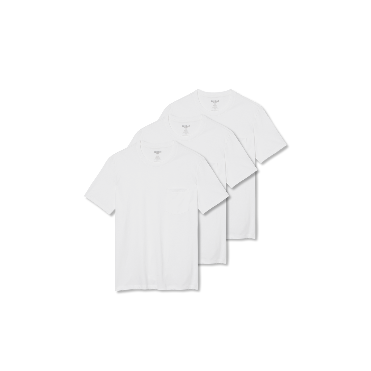 Bombas Men's Pima Cotton Pocket Crew Neck T-Shirt 3-Pack