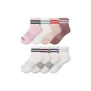 Bombas Women's Vintage Stripes Quarter Sock 8-Pack