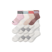 Bombas Women's Vintage Stripes Quarter Sock 12-Pack