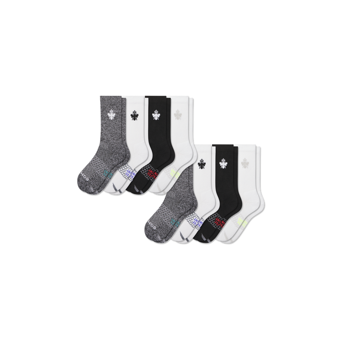 Bombas Youth All Sport Calf Socks 8-Pack