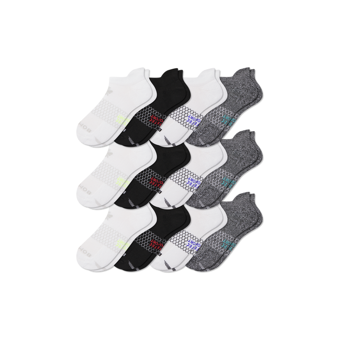 Bombas Women's All Sport Ankle Socks 12-Pack, Cushioned Athletic Socks