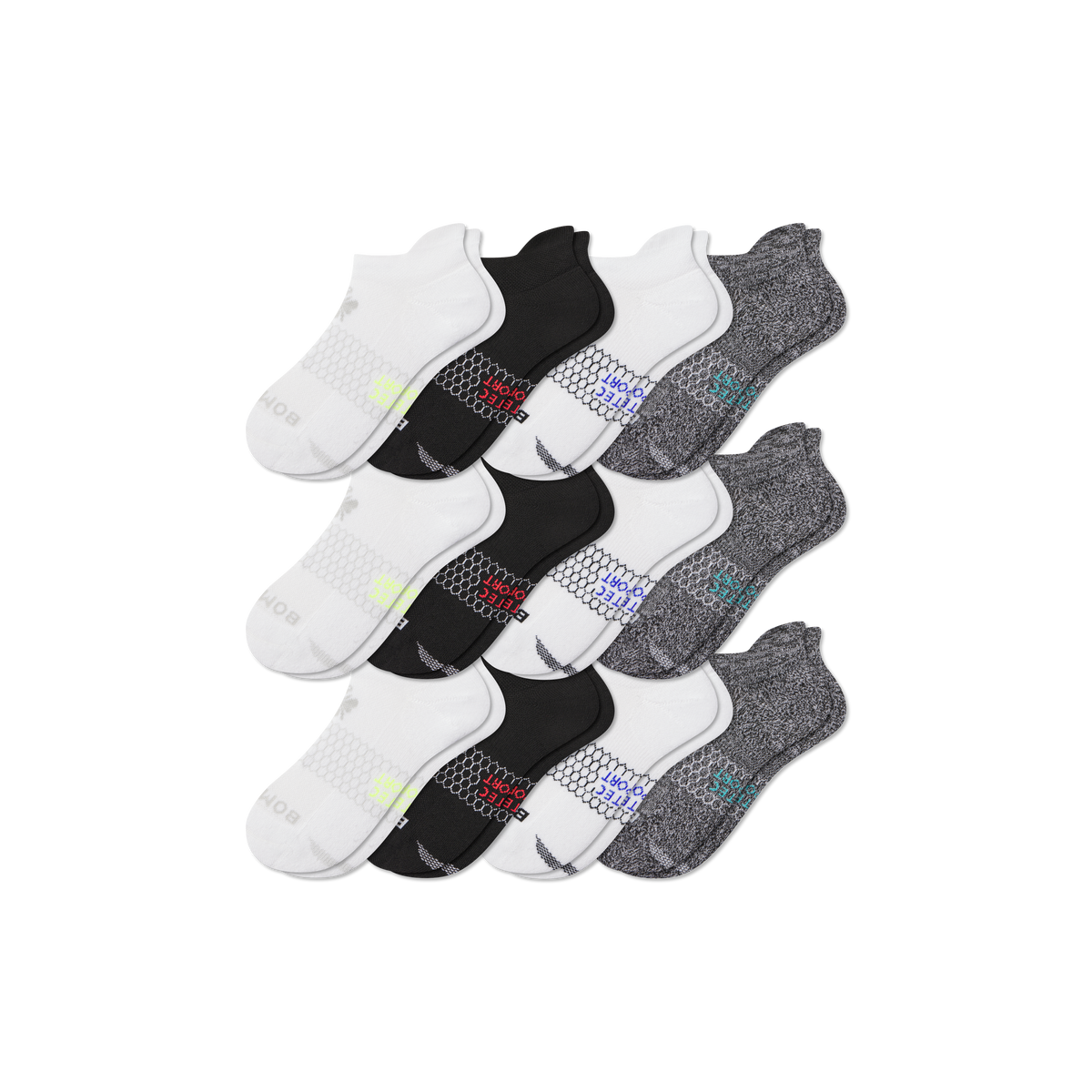 Bombas Youth All Sport Ankle Socks 12-Pack