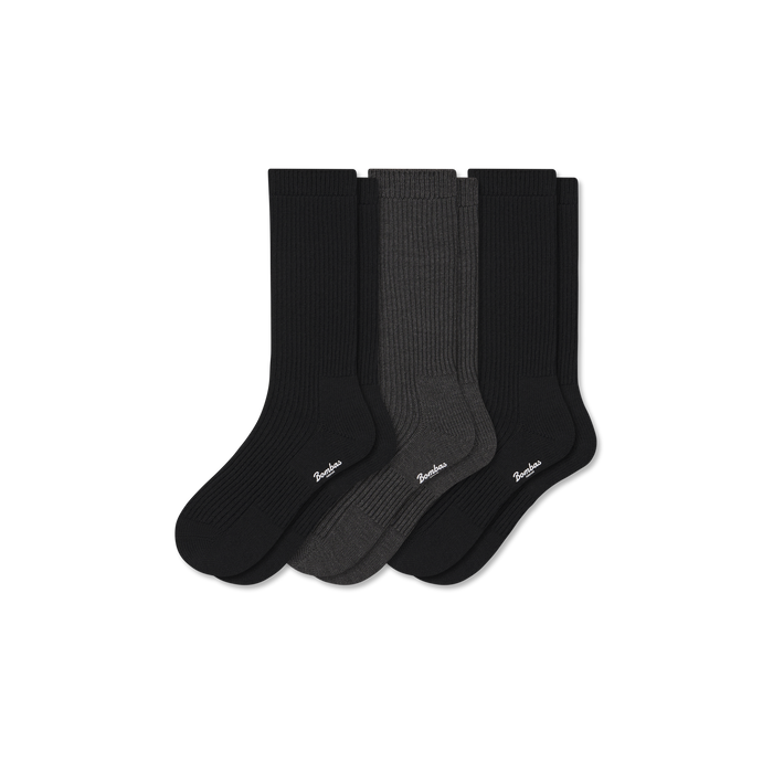 Bombas Women's Merino Cashmere Blend Fine Rib Calf Sock 3-Pack