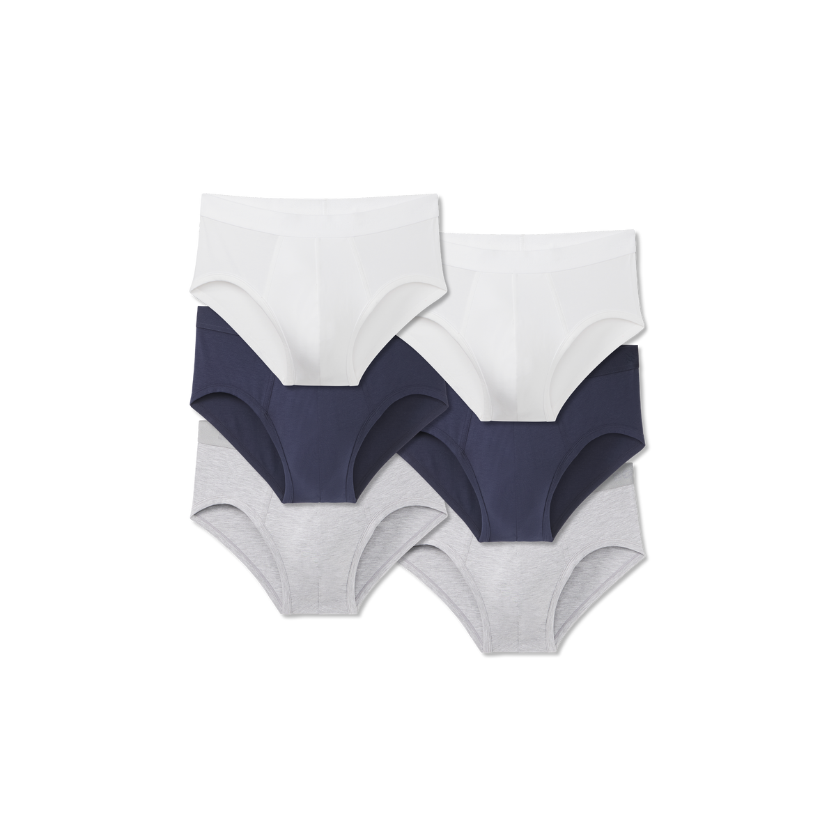 Bombas Men's Cotton Modal Blend Flyless Brief 6-Pack