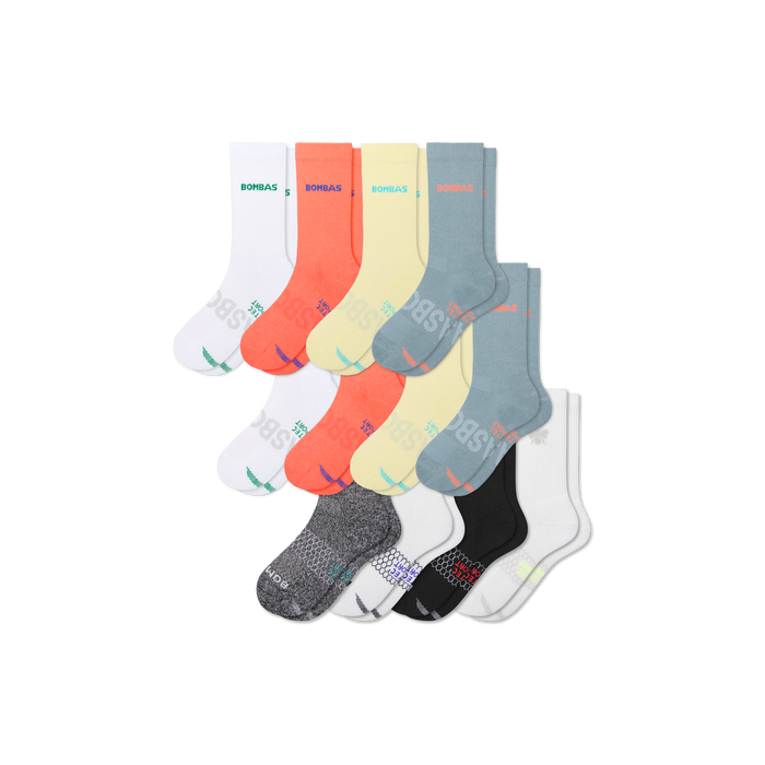 Bombas Youth All Sport Calf Socks 12-Pack